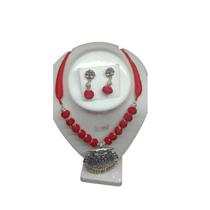 Red Silk Thread Necklace
